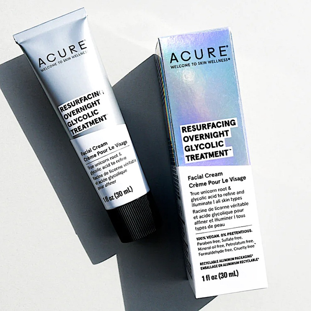 NWT Acure Resurfacing Overnight Glycolic Treatment 30ml